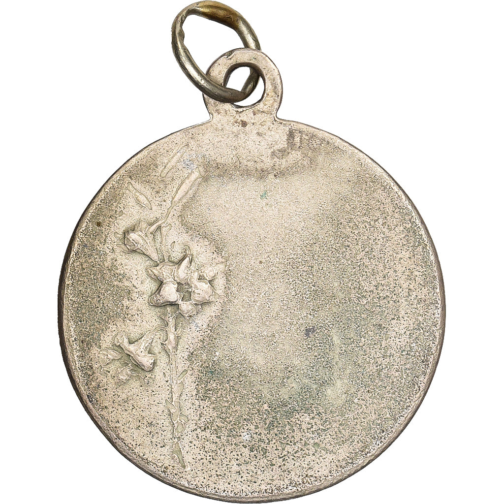 France, Medal, La Vierge Marie, Silvered bronze, EF(40-45)