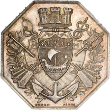 France, Token, Banque d'Escompte de Paris, 1878, Silver, Stern, AU(55-58)