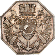 France, Token, Banque d'Escompte de Paris, 1878, Silver, Stern, AU(55-58)