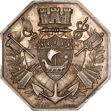 France, Token, Banque d'Escompte de Paris, 1878, Silver, Stern, AU(55-58)