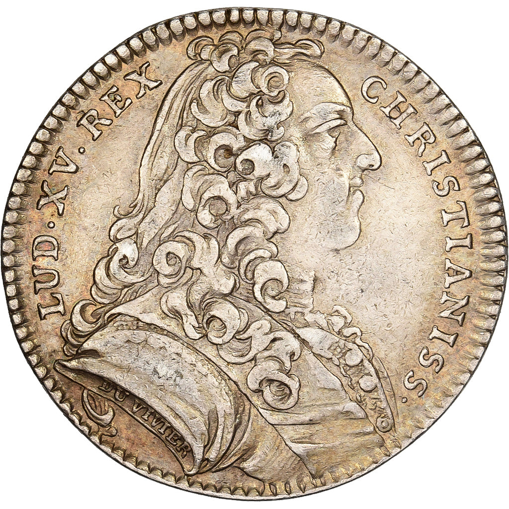 Frankrijk, Token, Louis XV, Trésor Royal, 1738, Zilver, Duvivier, ZF+