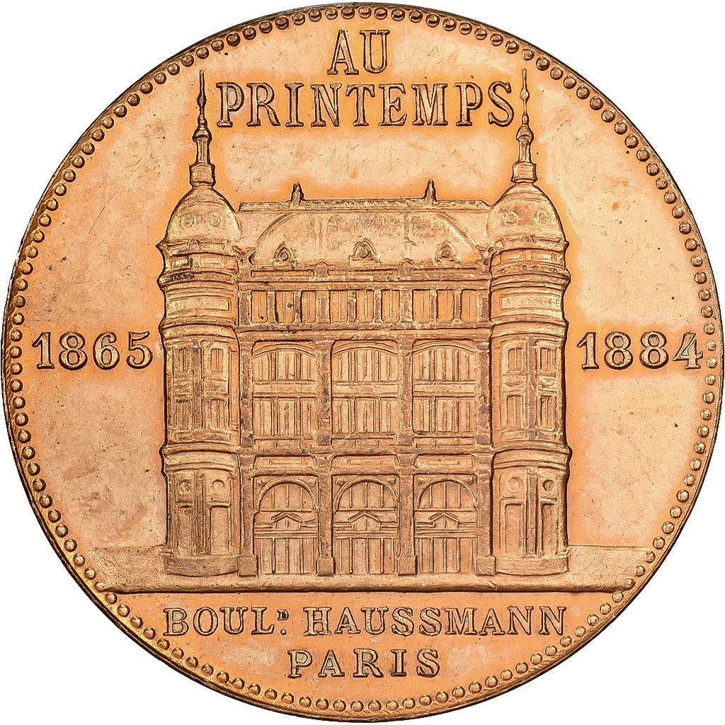 Frankreich, Medaille, Jules Jaluzot, Au printemps, Boulevard Haussmann, 1884