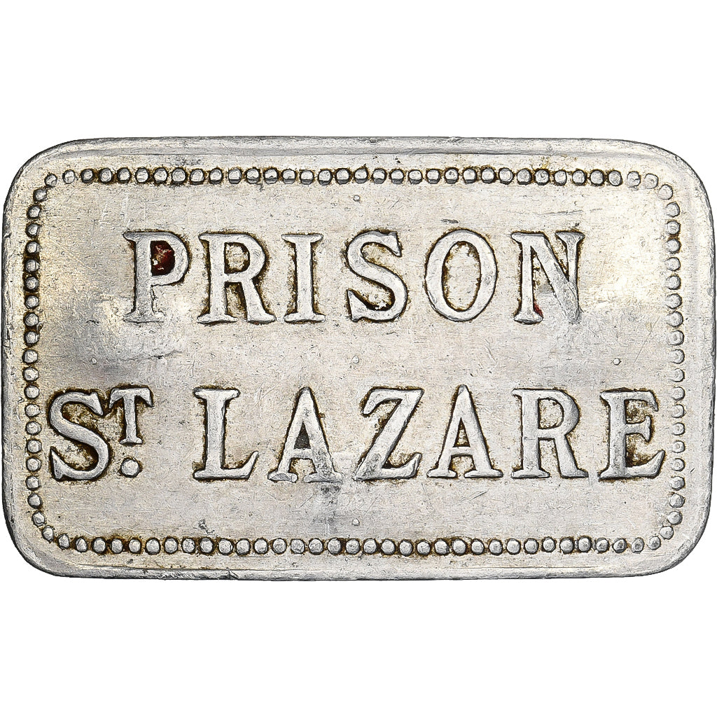 France, Prison Saint Lazare, 50 Centimes, EF(40-45), Aluminium
