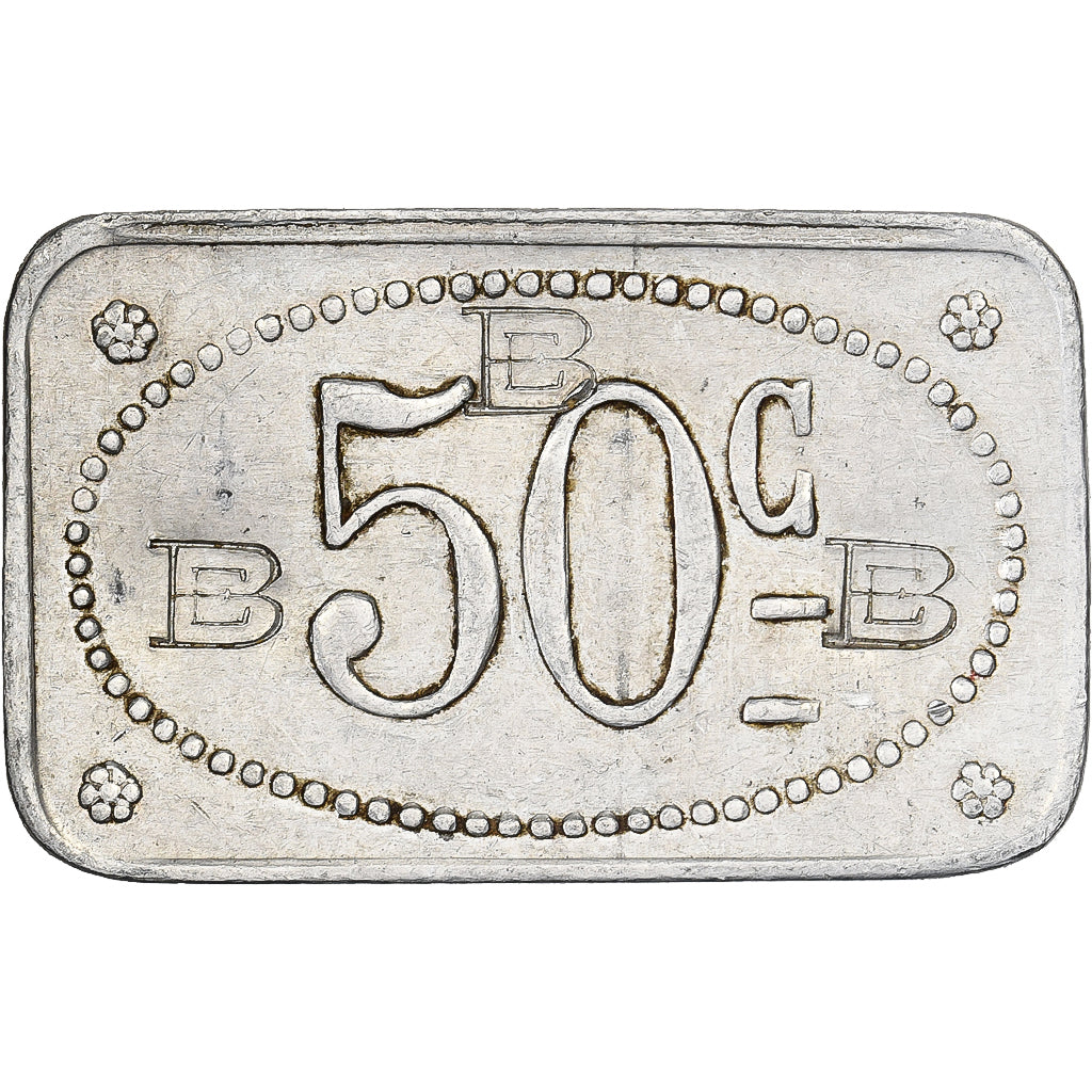 France, Prison Saint Lazare, 50 Centimes, EF(40-45), Aluminium