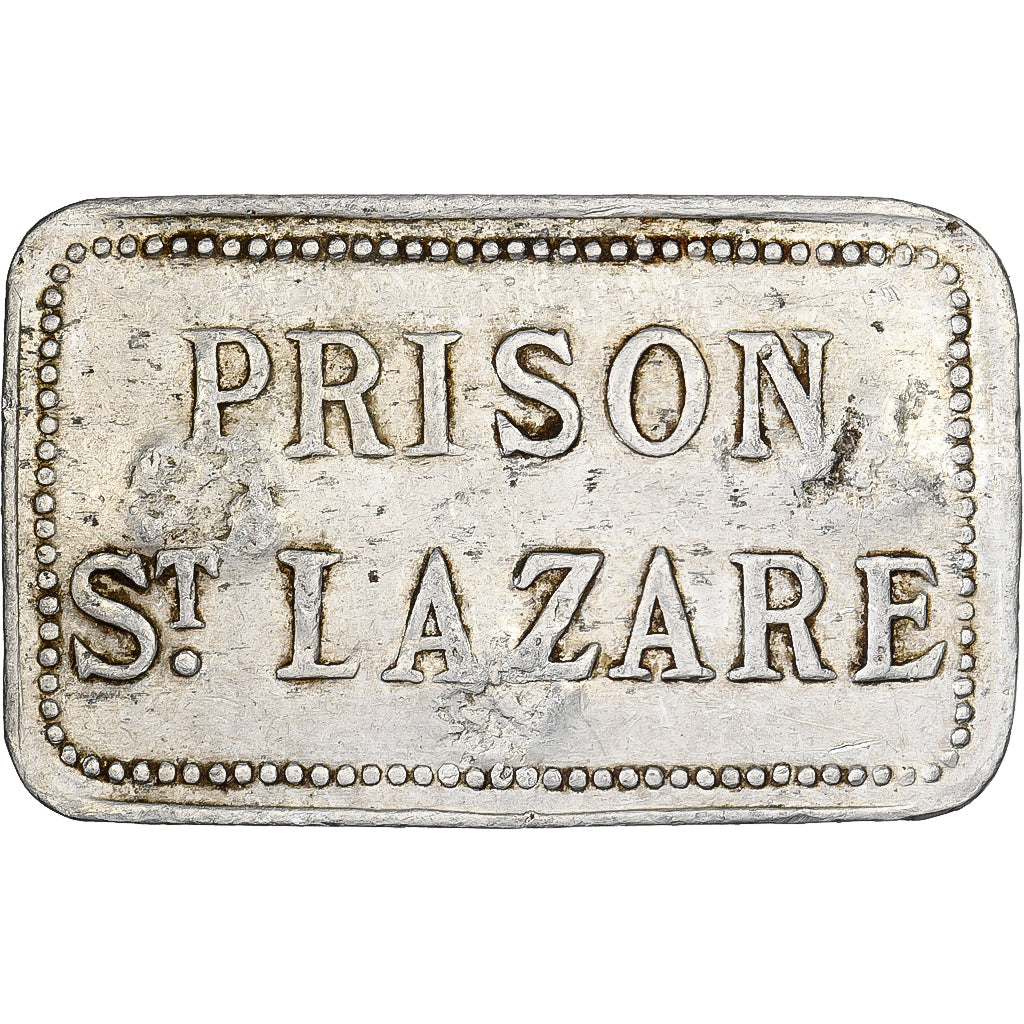 Francia, Prison Saint Lazare, 50 Centimes, MBC, Aluminio