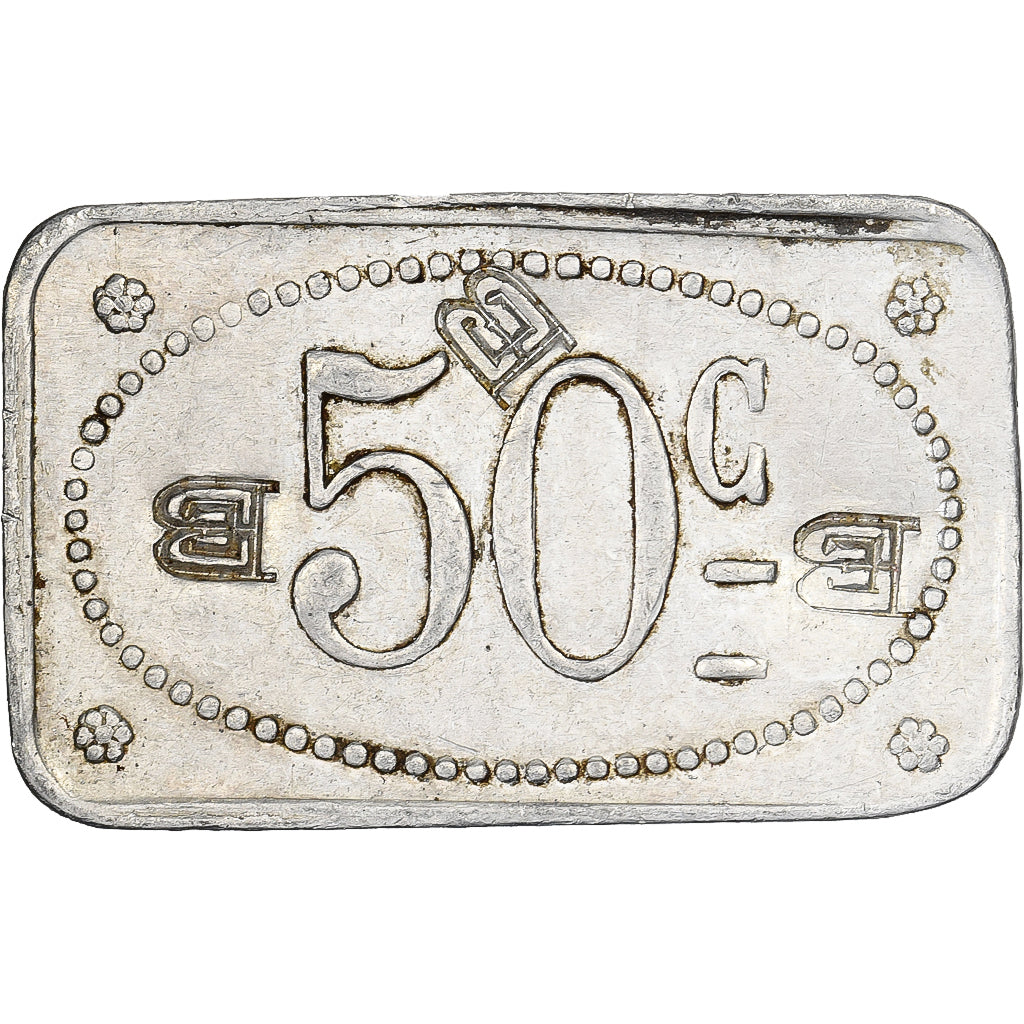 Francia, Prison Saint Lazare, 50 Centimes, MBC, Aluminio