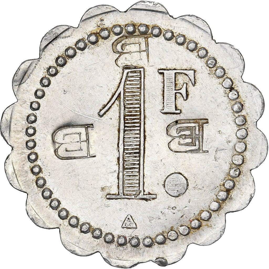 France, Prison Saint Lazare, 1 Franc, EF(40-45), Aluminium