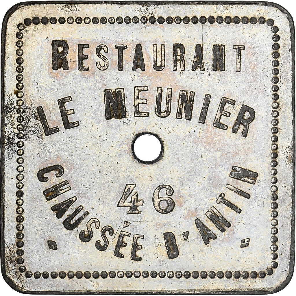 França, Restaurant Le Meunier, 5 Francs, EF(40-45), Métal
