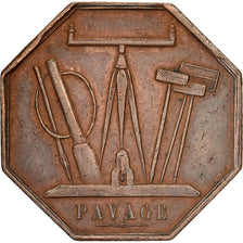 France, Token, Chambre des Entrepreneurs de Pavage, 1810, Copper, EF(40-45)