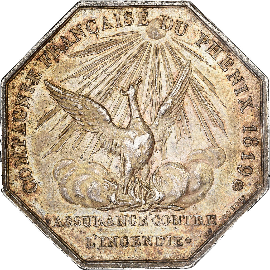 France, Token, Louis XVIII, Le Phénix, Compagnie d'assurance contre l'incendie
