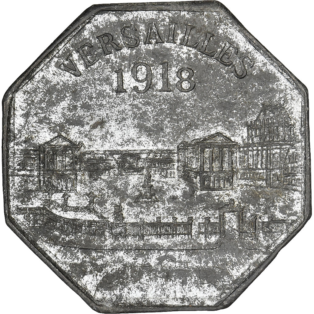 Francja, Groupes Commerciaux de Versailles, 10 Centimes, 1918, VF(30-35), Nickel