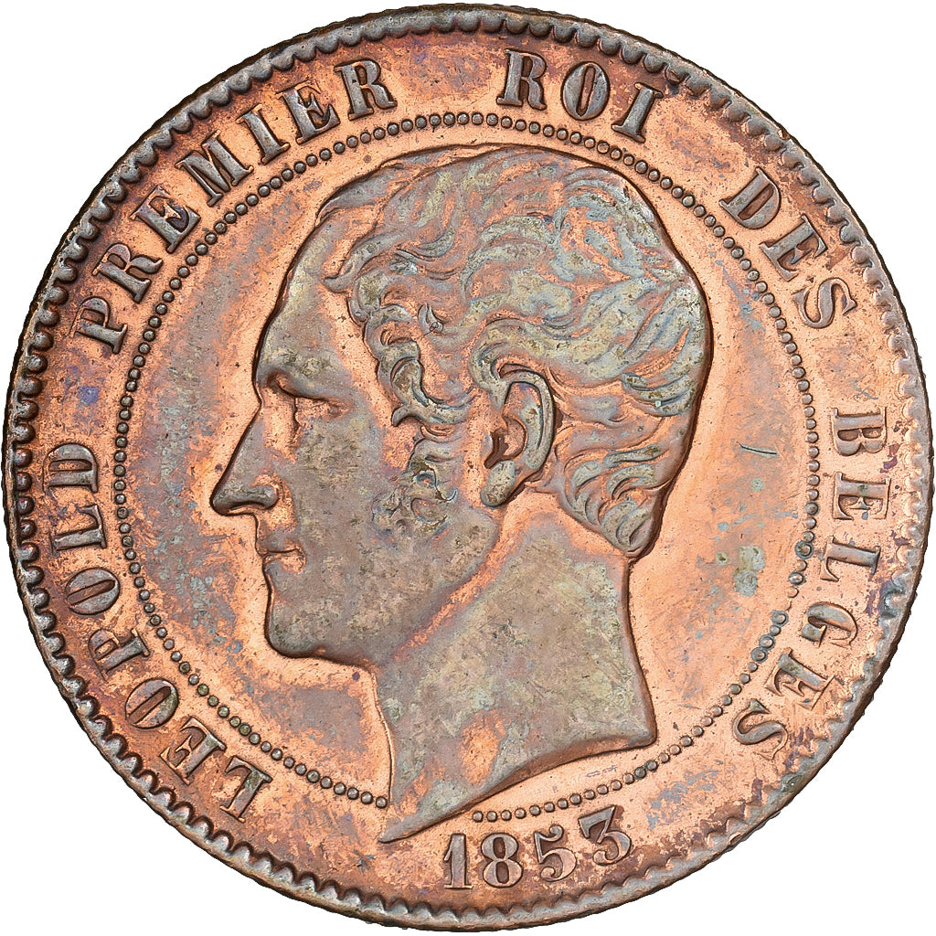 Belgium, Leopold I, Module 10 Centimes, 1853, Copper, EF(40-45)