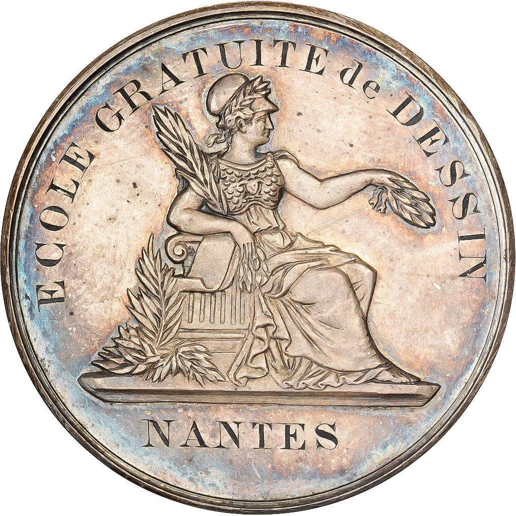 France, Medal, Ecole de Dessin, Nantes, 1895, Silver, MS(63)