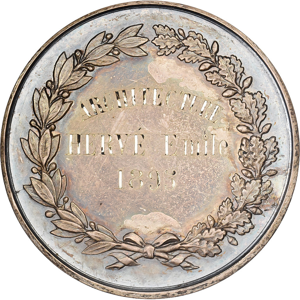 France, Medal, Ecole de Dessin, Nantes, 1895, Silver, MS(63)