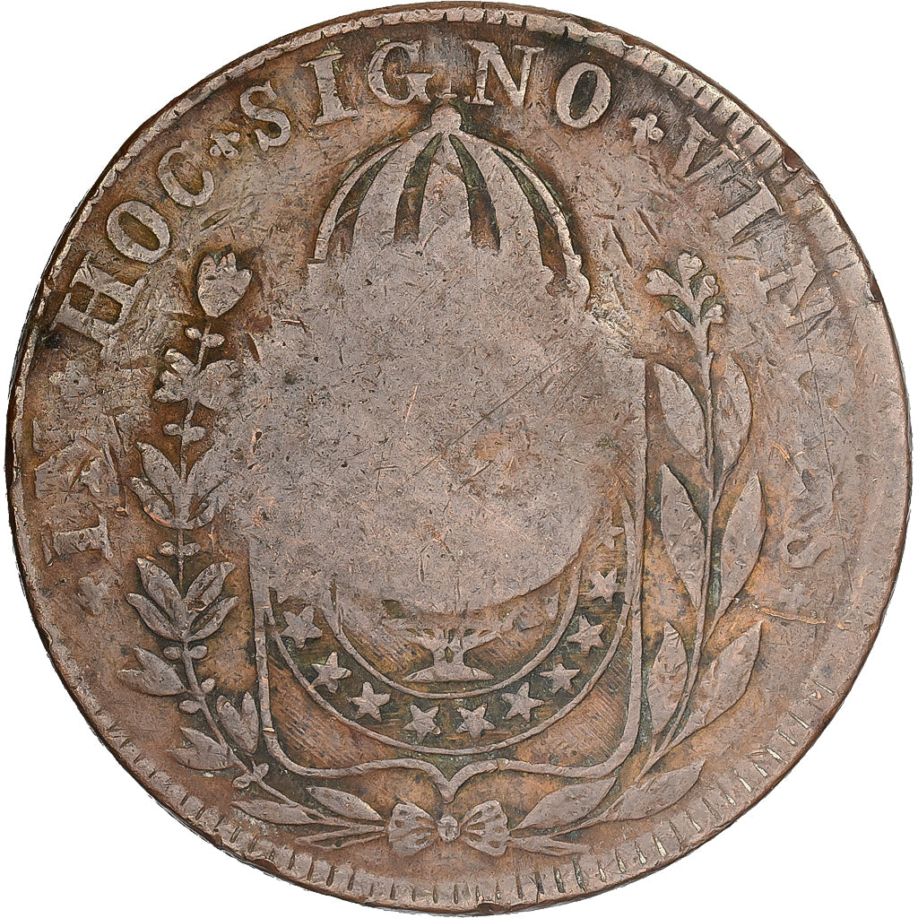 Brazilië, Pedro I, 40 Reis, 1830, Rio de Janeiro, Koper, FR, KM:363.1