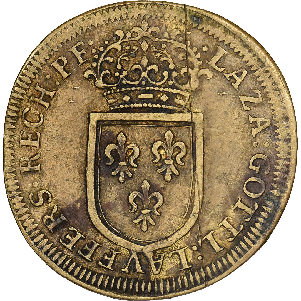 França, Token, Louis XIV, Nuremberg, Gottlieb Lauffers, Latão, AU(50-53)