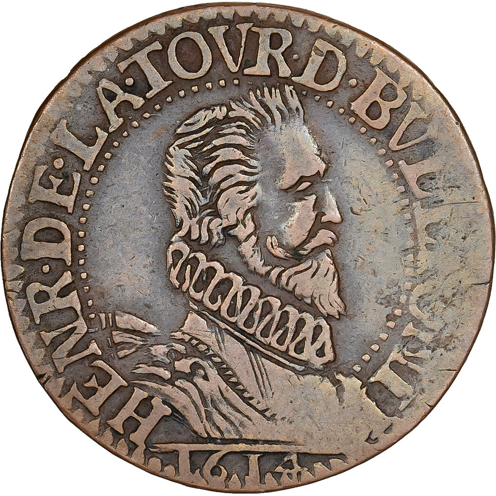 STATI FRANCESI, BOUILLON & SEDAN, Henri de la Tour d'Auvergne, 2 Liards, 1614