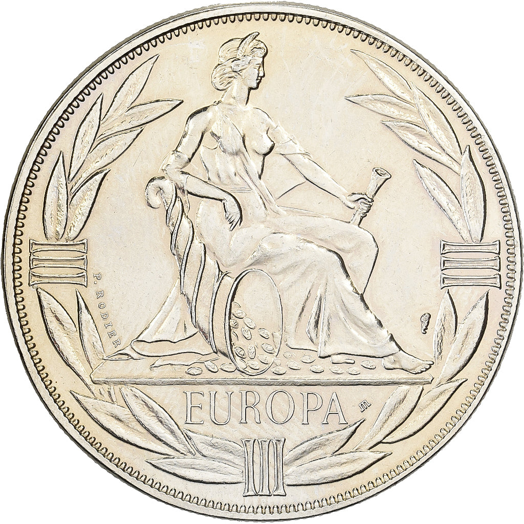 France, Medal, Ecu Europa, Europe Assise, 1984, Copper-nickel, AU(55-58)