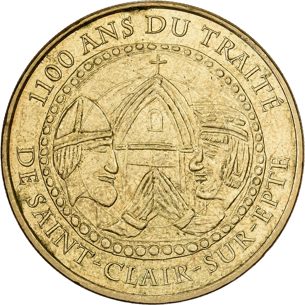 France, Token, 95/ Traité de Saint-Clair-sur-Epte, 2011, Copper-nickel