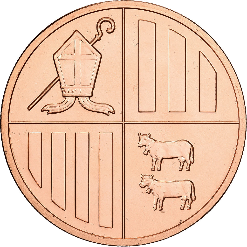 Andorra, Medal, 1 Centime, 1 Unça Coure Pur, 2014, Copper, MS(63)