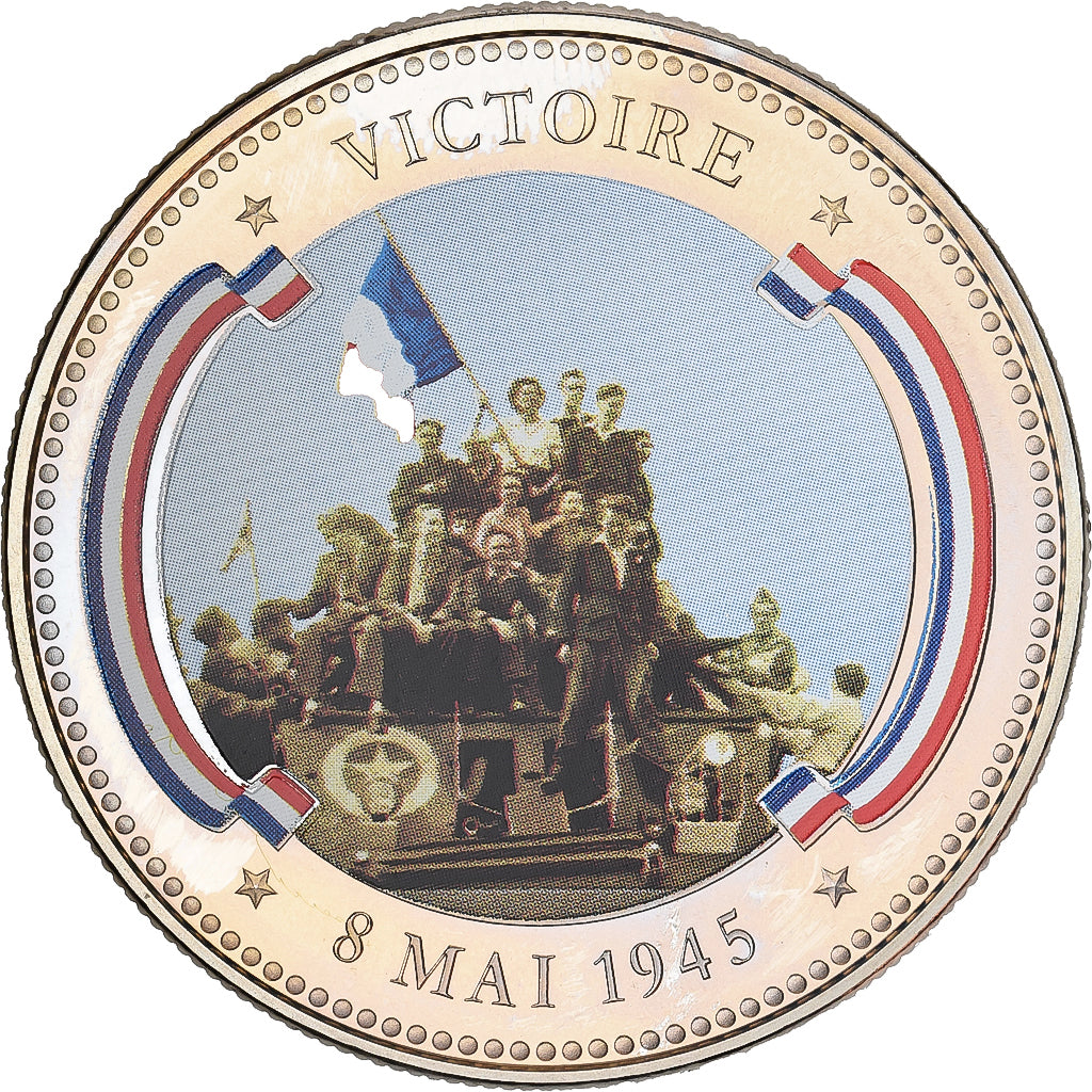 França, Token, Seconde Guerre Mondiale, Victoire du 8 Mai 1945, Cobre-níquel
