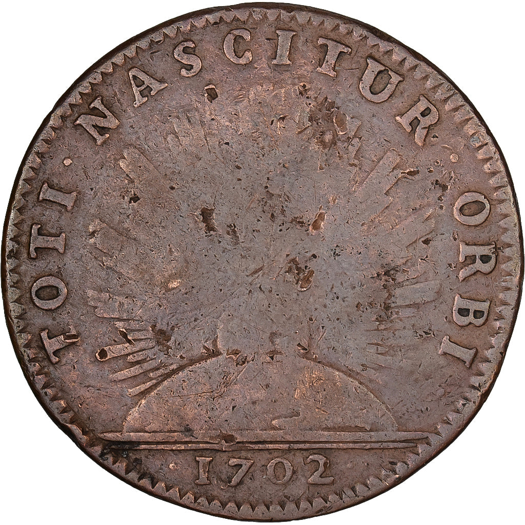 Hiszpania niderlandzka, Token, Philippe V, 1702, Miedź, Jérôme Roussel