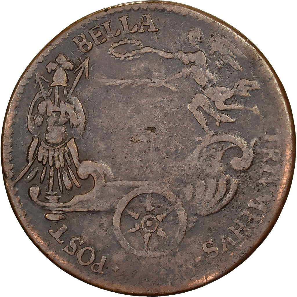 França, Token, Luís XIV, Victoire et trophée, 1680, Cobre, VF(20-25)