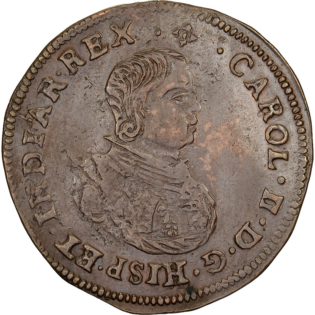 Países Bajos españoles, zeton, Charles II, Brabant, Bruxelles, Bureau des