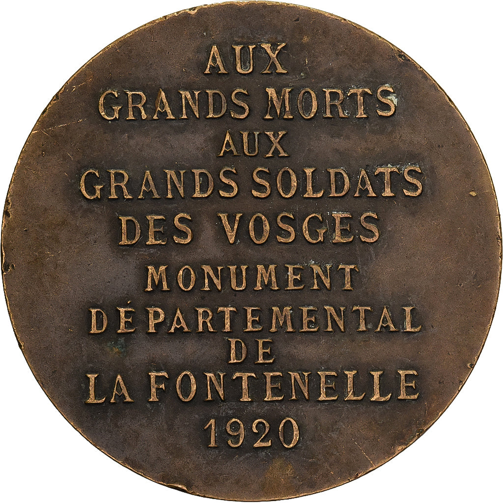 France, Medal, Hommage aux Soldats des Vosges, Monument de la Fontenelle, 1920