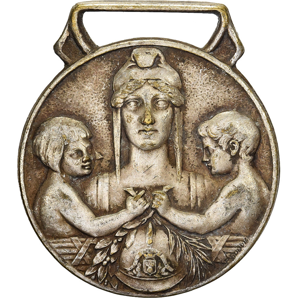 Francja, Oeuvre des Pupilles des Sapeurs-Pompiers, medal, Bardzo dobra jakość