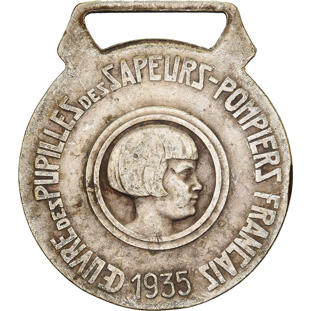 Francja, Oeuvre des Pupilles des Sapeurs-Pompiers, medal, Bardzo dobra jakość