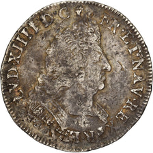 Francja, Louis XIV, 1/4 Ecu, 1/4 Écu aux palmes, 1693, Aix-en-Provence, Srebro