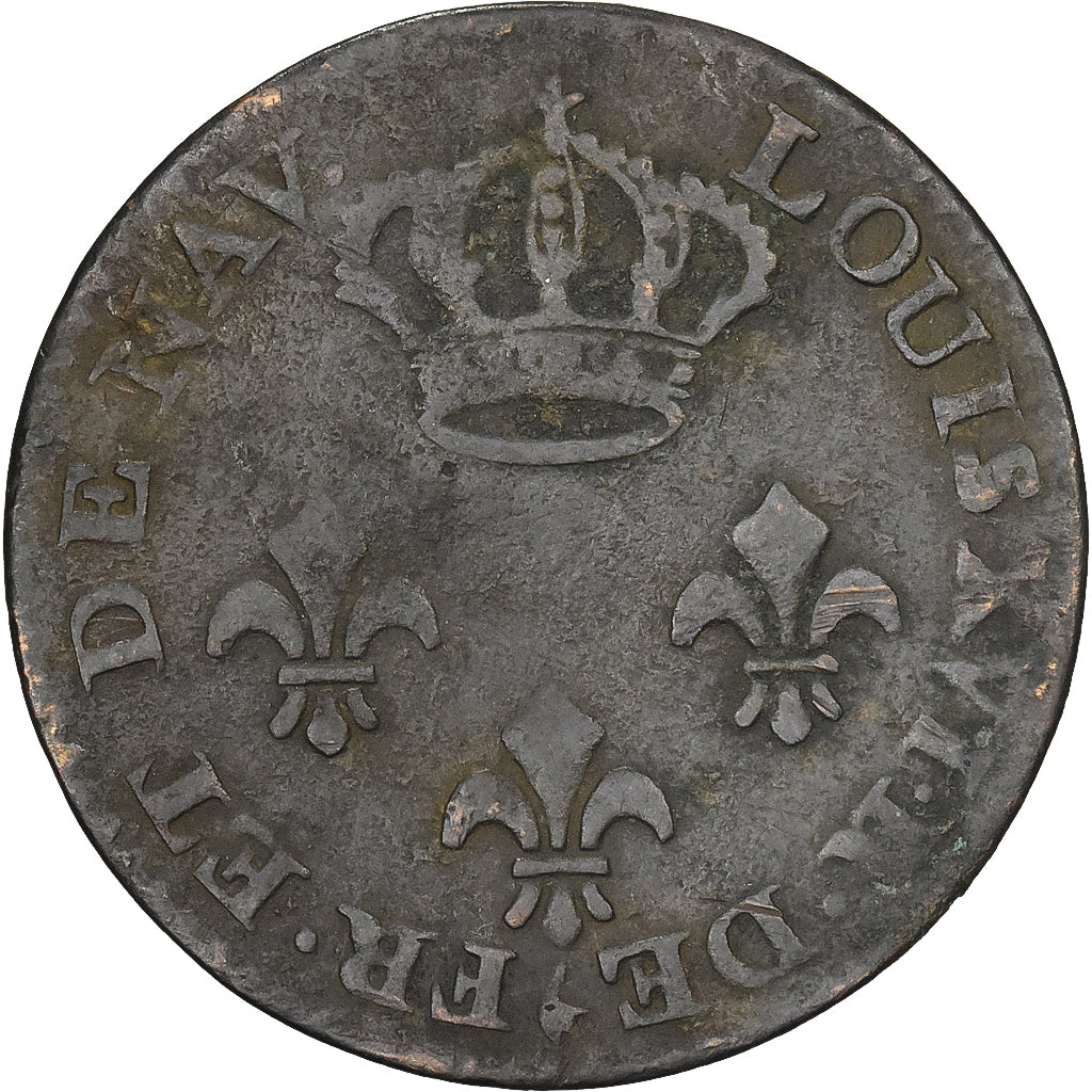 Guyana, Louis XVI, 2 Sous, Colonie de Cayenne, 1789, Paris, Koper, ZG+