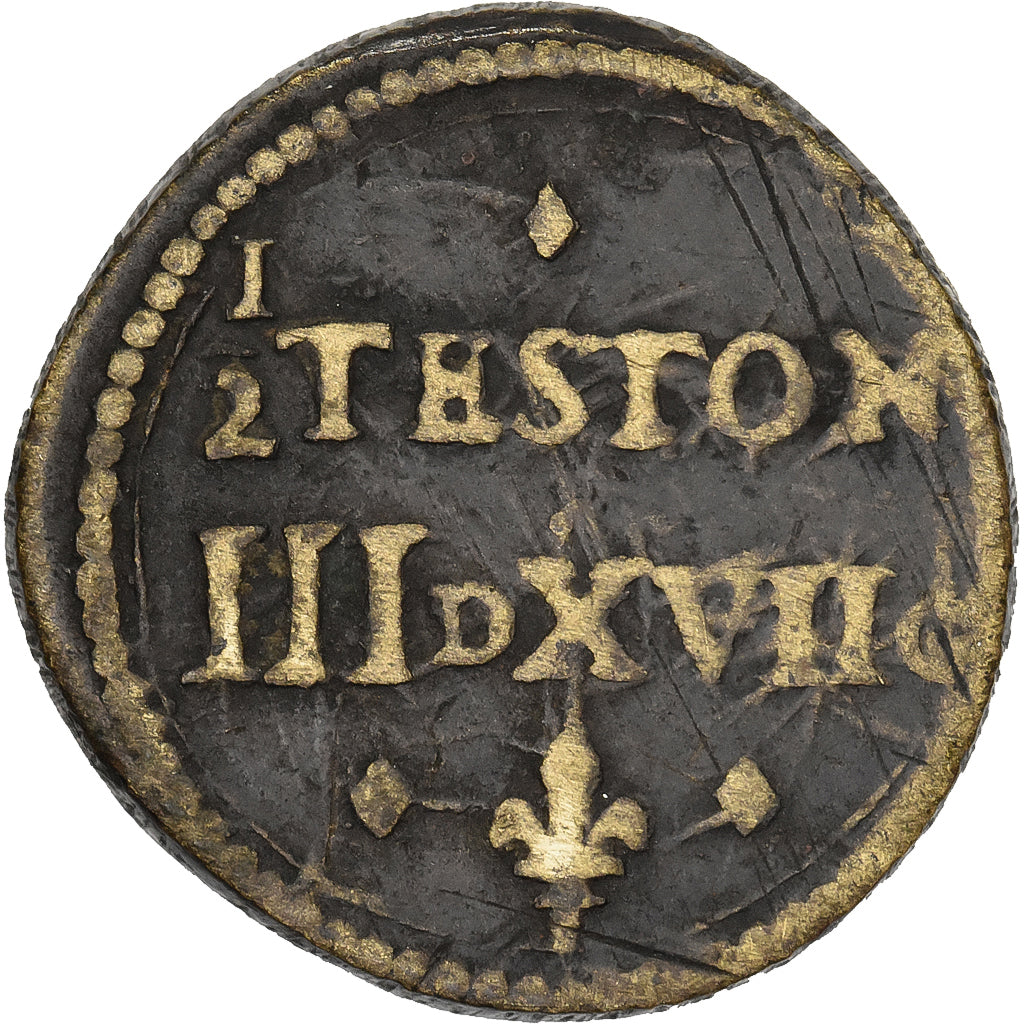 Frankrijk, Louis XIII, 1/2 Teston, Poids Monétaire, Tin, ZF