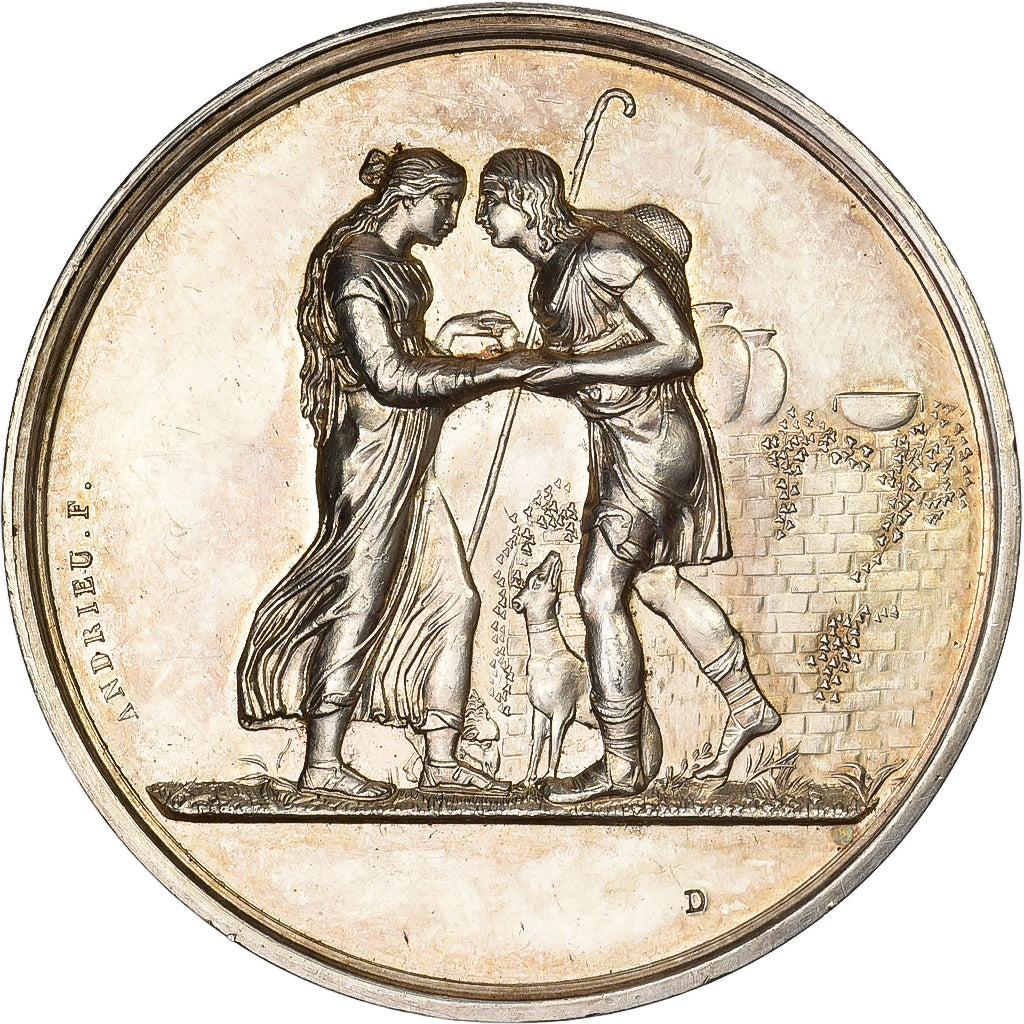 Frankrijk, Medaille, Wedding, 1817, Zilver, Andrieu/Denon, ZF