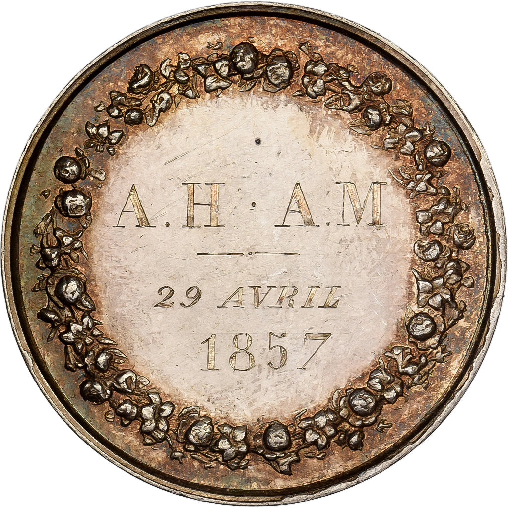 Frankrijk, Medaille, Noces, Mariage, Religion, 1857, Zilver, ZF+