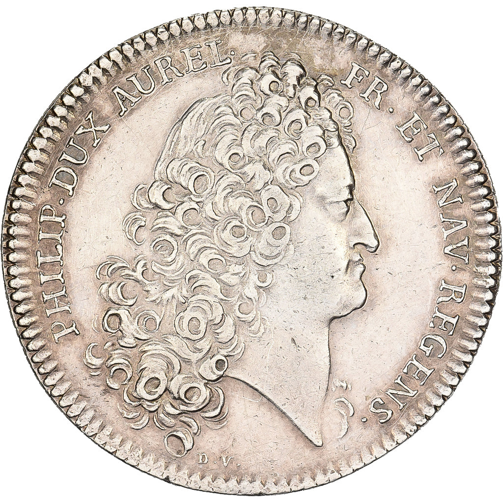 France, Token, Louis XV, Le Régent Philippe d’Orléans, Silver, AU(50-53)