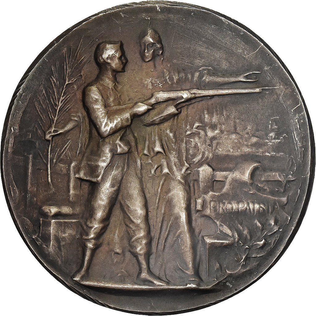 Frankreich, Medaille, Préparation Militaire, Tir, Silvered bronze, VZ