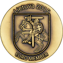 Lituania, zeton, Euro Member, 2015, Bronce, SC