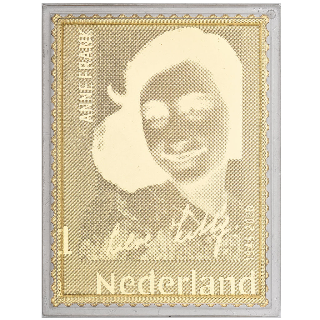Países Bajos, Timbre, Anne Frank, 2020, Oro, FDC