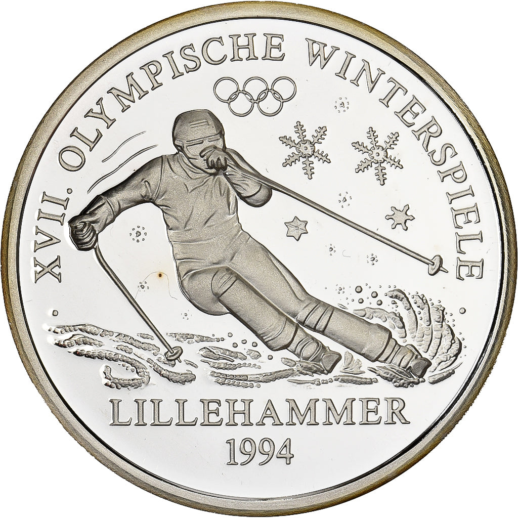 Duitsland, Medaille, Jeux Olympiques d'Hiver, Lillehammer, 1994, Zilver, FDC