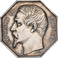 France, Token, Napoléon III, Compagnie des Notaires de Paris, Silver, Barre