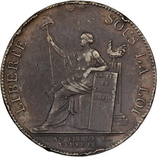 France, 2 Sols, Monneron, 1791, Bronze, TB+, Brandon:217, KM:Tn23