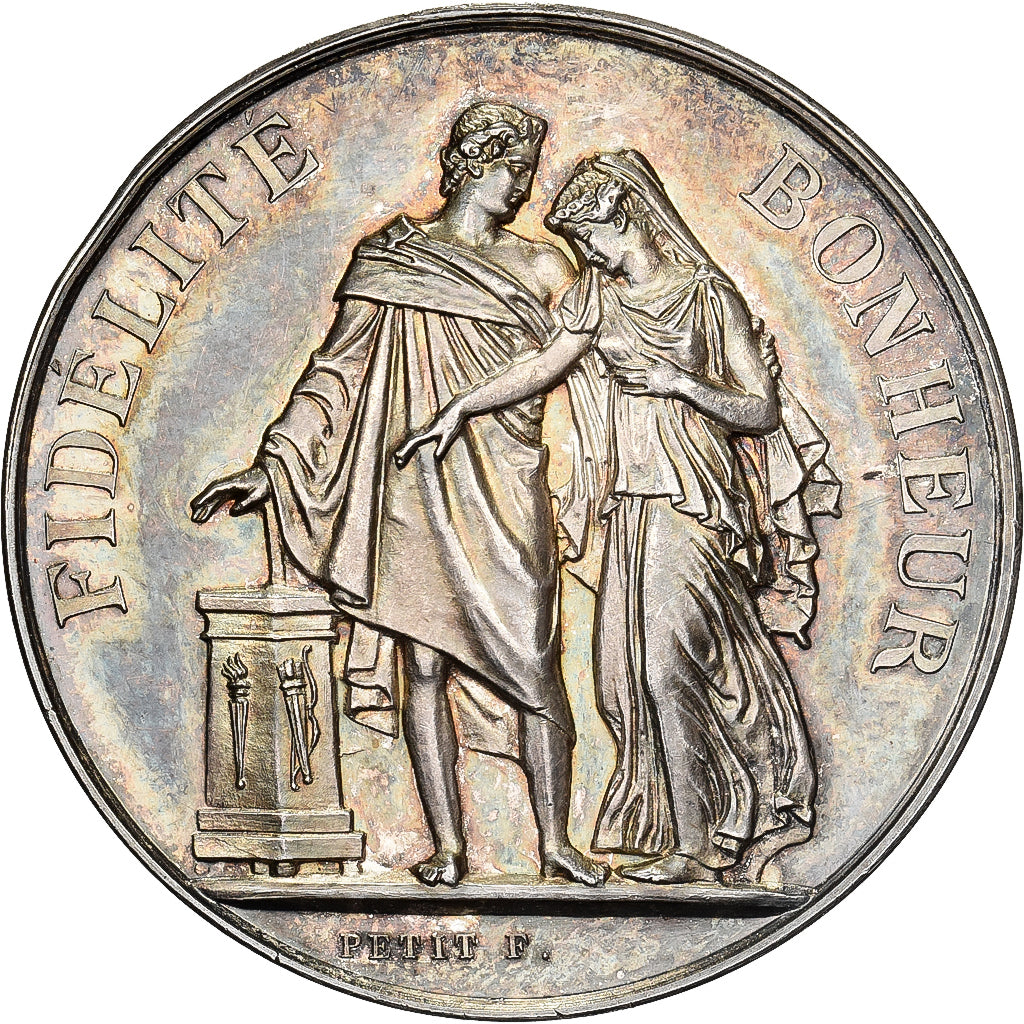 Francia, medaglia, Noces, Mariage, Religion, Argento, Petit, SPL