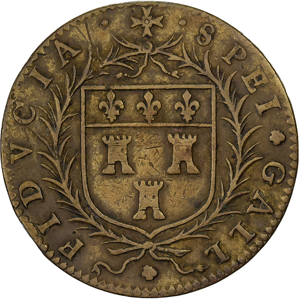 Francja, Token, Touraine, Etienne Pallu, Maire de Tours, 1630, Miedź