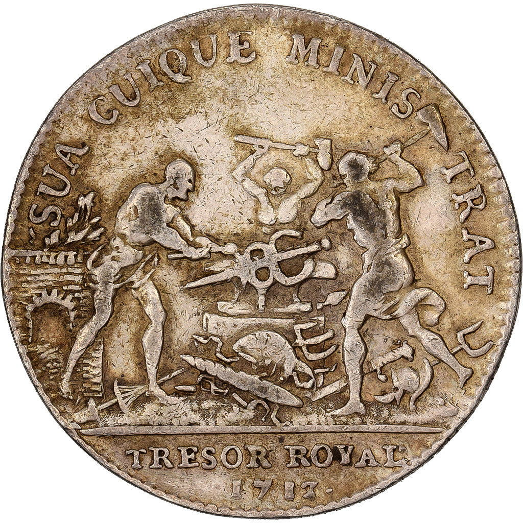 France, Token, Louis XIV, Trésor Royal, Négociations de la Paix d'Utrecht