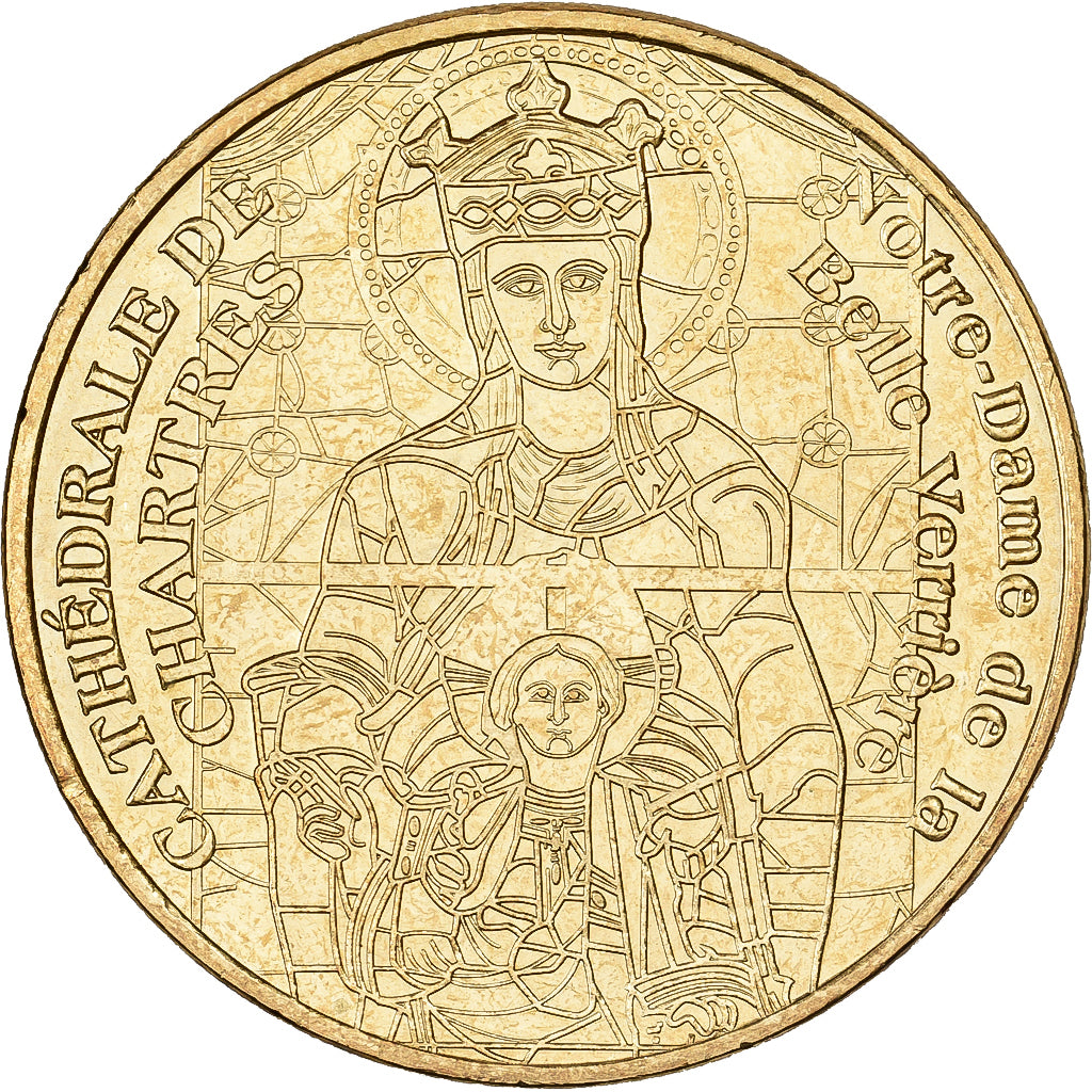 France, Token, Chartres - La Cathédrale n°3, 2009, Copper-nickel Aluminium