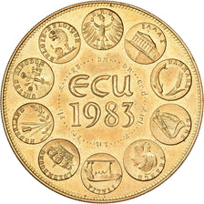 Francia, medalla, Ecu Europa, Europe Assise, 1983, Bronce, Rodier, SC
