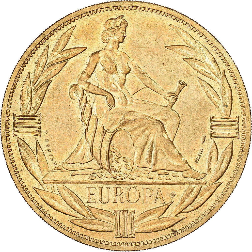 Francia, medalla, Ecu Europa, Europe Assise, 1983, Bronce, Rodier, SC