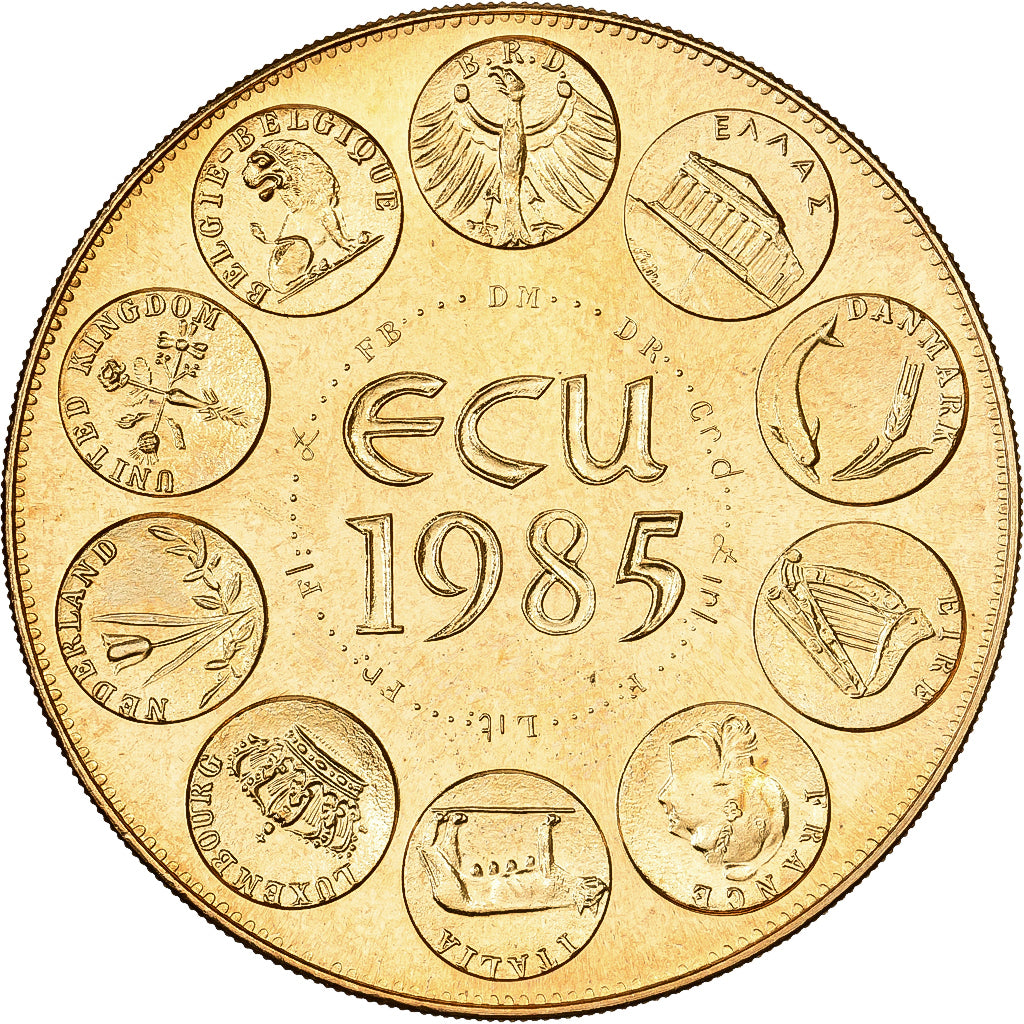 Francia, medalla, Ecu Europa, Marianne, 1985, Bronce, Rodier, FDC